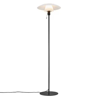 Vloerlamp Verona, frame zwart, kap opaal van Nordlux in Zwart, Opaal wit – productfoto 3 van 4