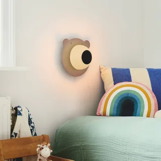 Applique murale Bruna Bear Brown de Nordlux en Marron, Blanc – photo produit 1 sur 3