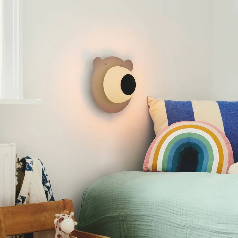 Applique murale Bruna Bear Brown de Nordlux en Marron, Blanc – photo produit 1 sur 3