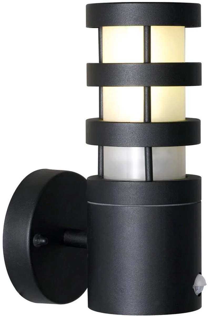 Wandlamp Buiten Sensor Zwart - IP44 E27 Fitting- Darwin Sensor de Nordlux en Gris – photo produit