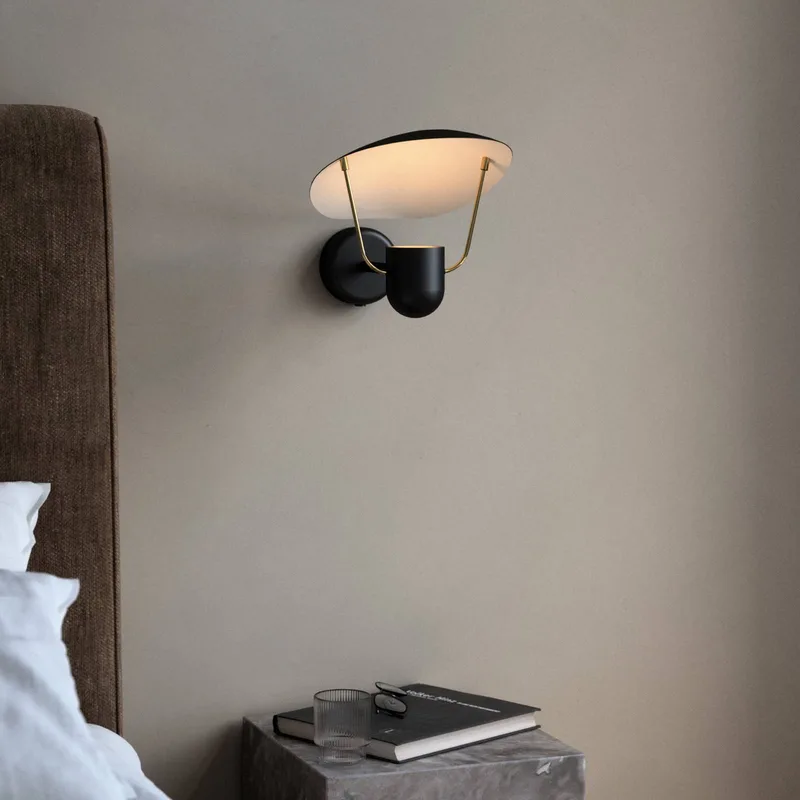 Fabiola væglampe med kontakt, sort fra Nordlux i Sort, Hvid – produktbillede 1 af 2