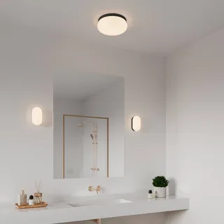 Applique murale FOAM E27 plastique noir IP44 Salle de bain de Nordlux en Blanc, Noir – photo produit 1 sur 2