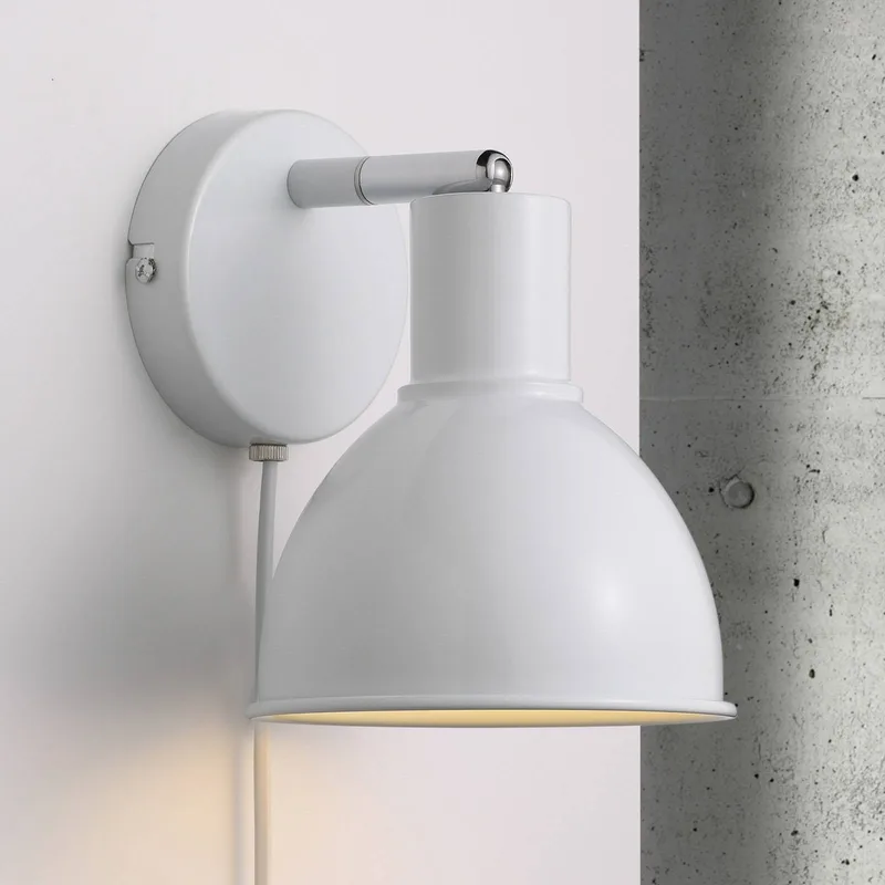 Applique murale POP métal blanc IP20 E27 de Nordlux en Chrome – photo produit 1 sur 3