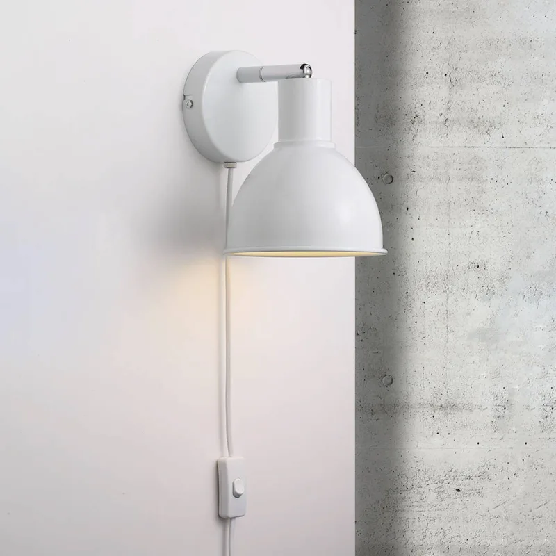 Applique murale POP métal blanc IP20 E27 de Nordlux en Chrome – photo produit 2 sur 3