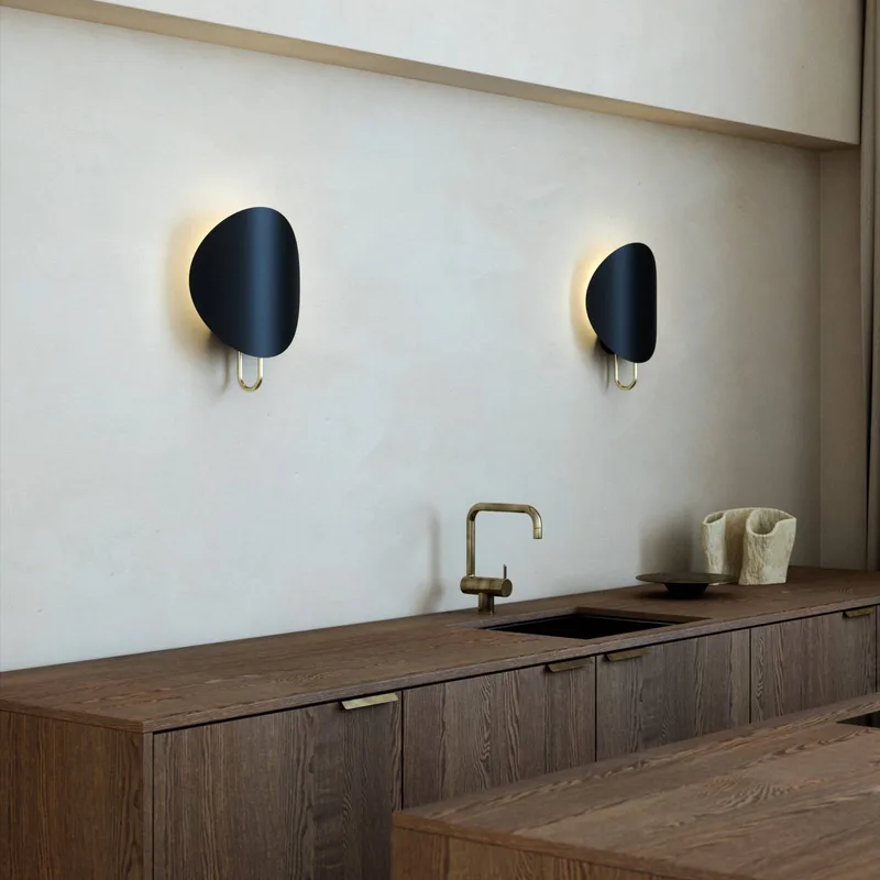 Wandlamp Spargo, indirect licht, zwart/goud von Nordlux in Schwarz, Messing – Produktfoto 1 von 2