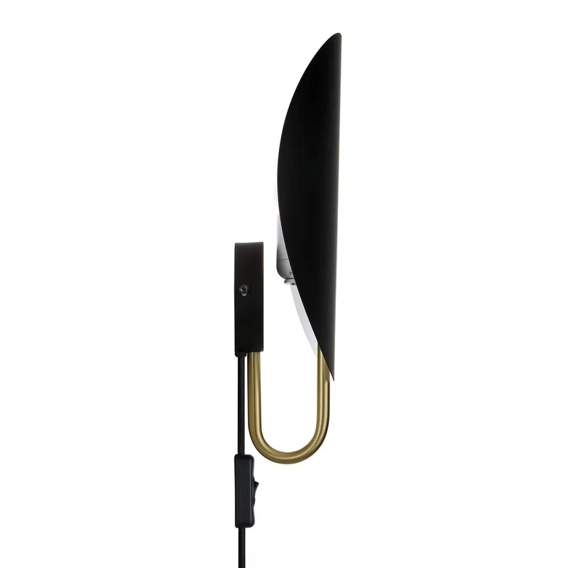 Wandlamp Spargo, indirect licht, zwart/goud von Nordlux in Schwarz, Messing – Produktfoto 2 von 2