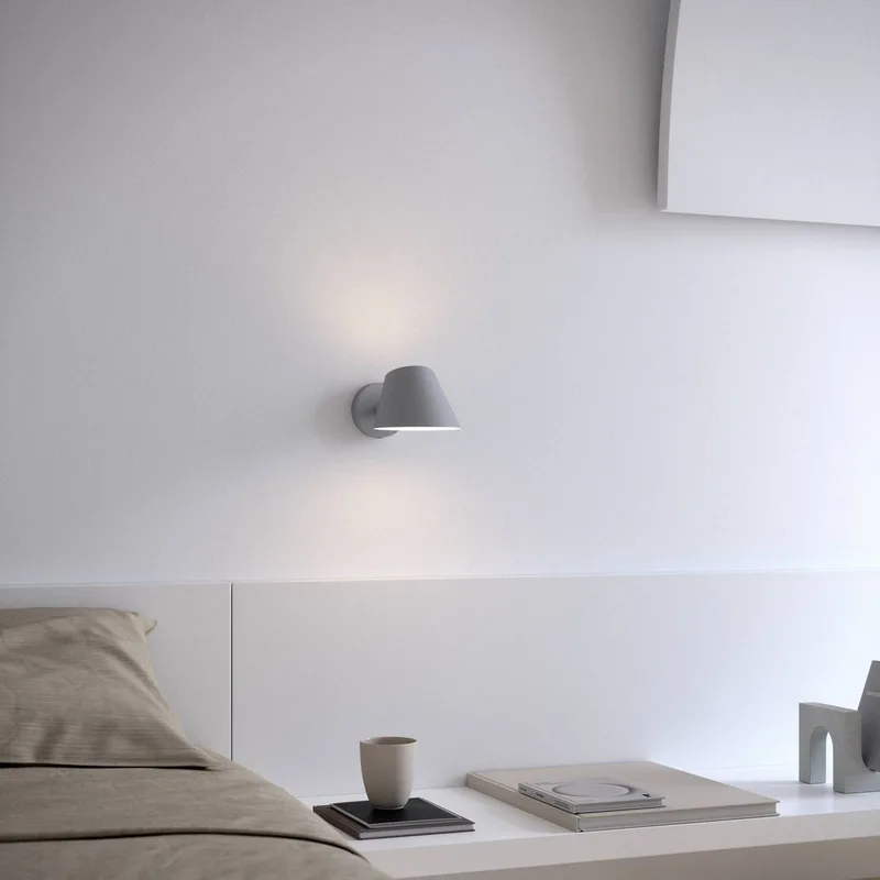 Wandleuchte Stay Short mit Stecker, grau von Nordlux in Grau, Weiß – Produktfoto 2 von 3