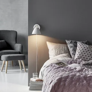 Wandlamp Strap met leren riem, wit by Nordlux in White, Brown – product photo 4 of 4