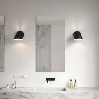 Wandlamp Strap met leren riem, zwart de Nordlux en Noir, Chrome – photo produit 3 sur 4