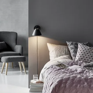 Wandlamp Strap met leren riem, zwart de Nordlux en Noir, Chrome – photo produit 4 sur 4