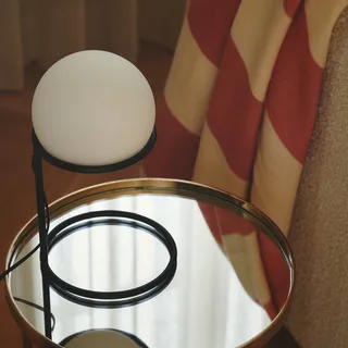 Wilson tafellamp, metaal, zwart, glazen bolkap by Nordlux in Black, White – product photo 4 of 4