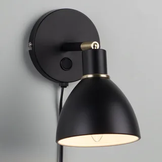 Svart vägglampa Ray med svängbar skärm från Nordlux i Svart – produktbild 1 av 3