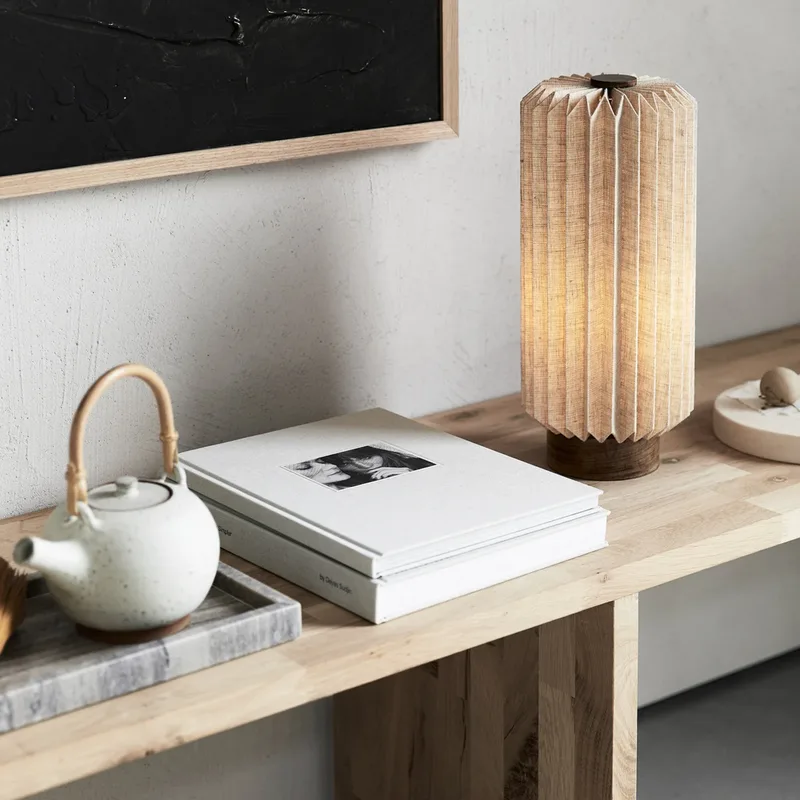 Alba tafellamp, linnen, naturel, hoogte 37 cm by Watt & Veke – product photo