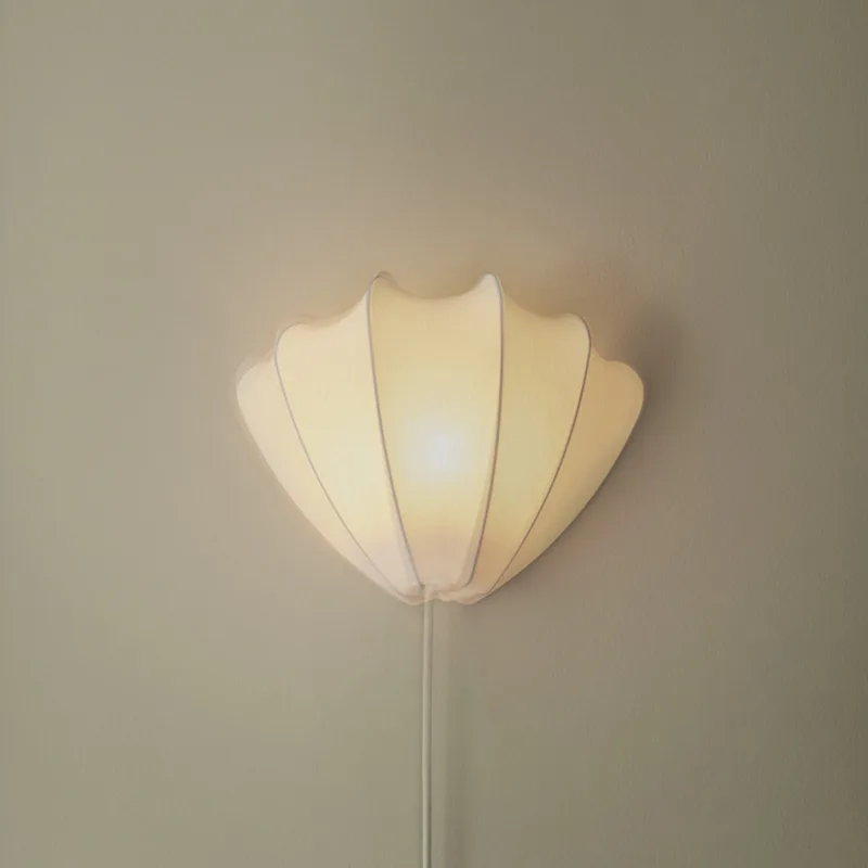 Anna wandlamp, katoen, wit, Ø 45 cm från Watt & Veke – produktbild