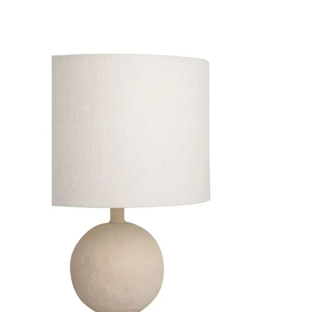 Cia tafellamp beige/wit papier-maché E27