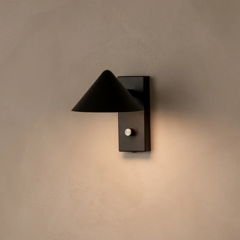 Kuro wandlamp, zwart, 16 cm, G9, stekker de Watt & Veke – photo produit